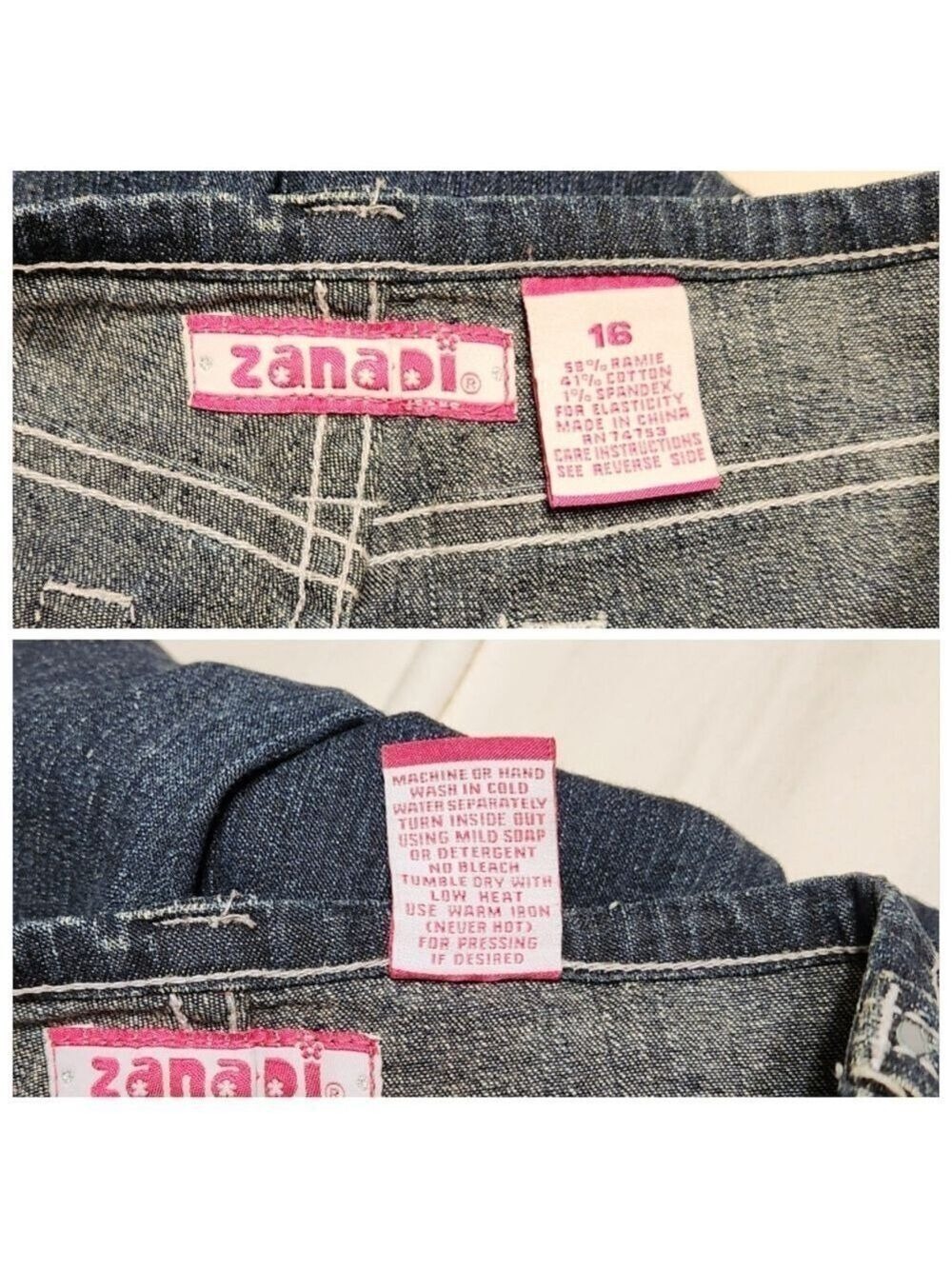Zana Di Girls Flare Denim Jeans Dark Wash Size 16 - Picture 6 of 10